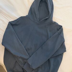 Hours Dark Slate Drop Shoulder Hoodie - Unisex
